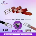 Premium Rotatable Double Layer Leather Belt