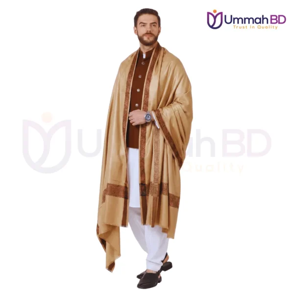 The Royal Comfort Shawl বিস্কুট কালার
