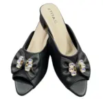Block Heel Mule Shoe Black 08 (4)