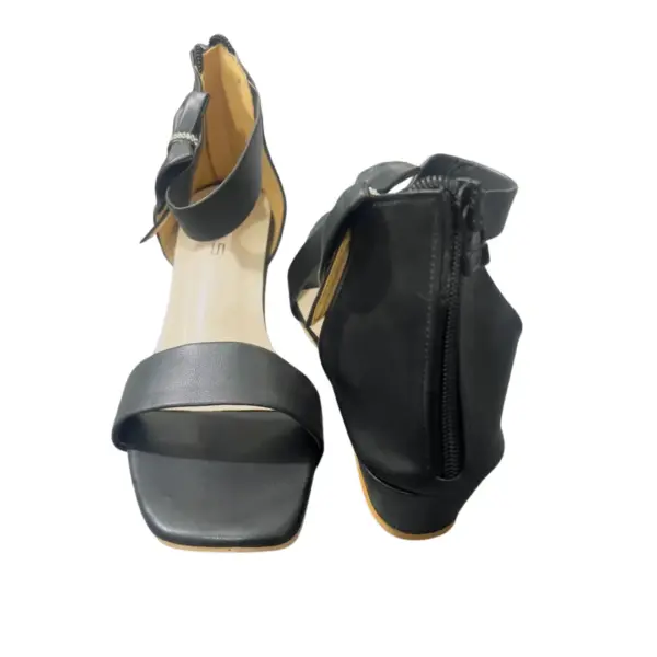 Ladies Ankle Strap Heel Black 06 (3)