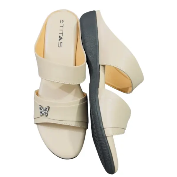 Ladies Comfort Wear Sandal Cream 04 (2)