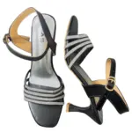 Ladies Fancy Heel Sandal Black 07 (2)