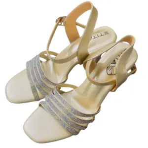 Ladies Fancy Heel Sandal Gold1 07 (8)
