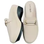 Ledies Mule Loafer 14Cream