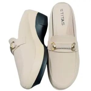 Ledies Mule Loafer 14Cream