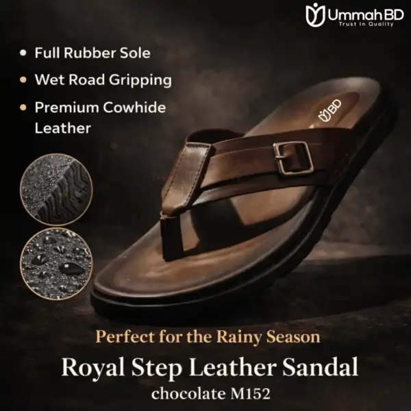 3 Royal Step Leather Sandal chocolate M152