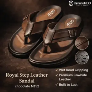 4 Royal Step Leather Sandal chocolate M152